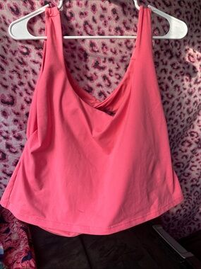 Fabletics Coral Pink Scoop-Back Tank